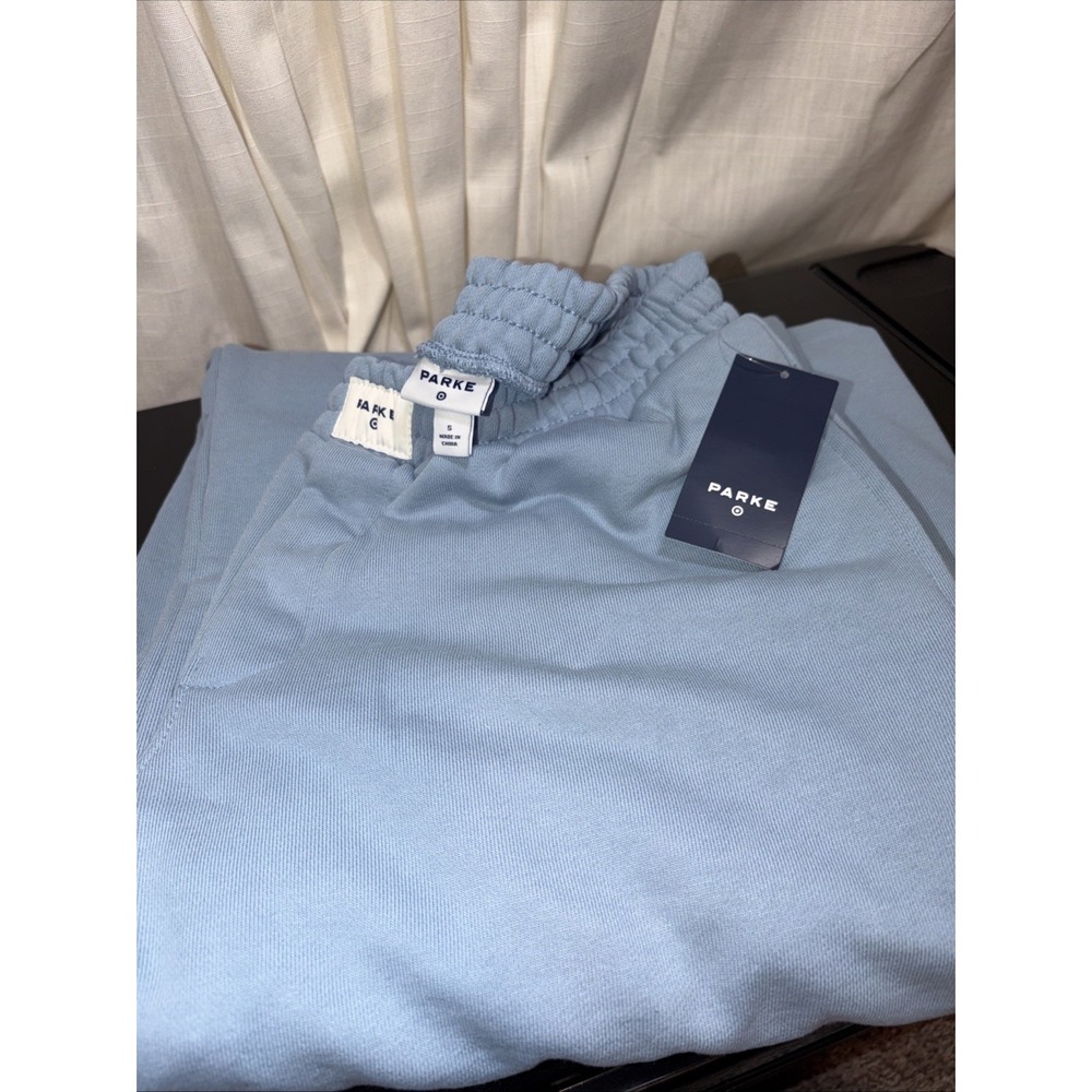 Parke x Target Small Women's High Rise Boxer Sweatpants Light Blue Limited EDT - Picture 3 of 6